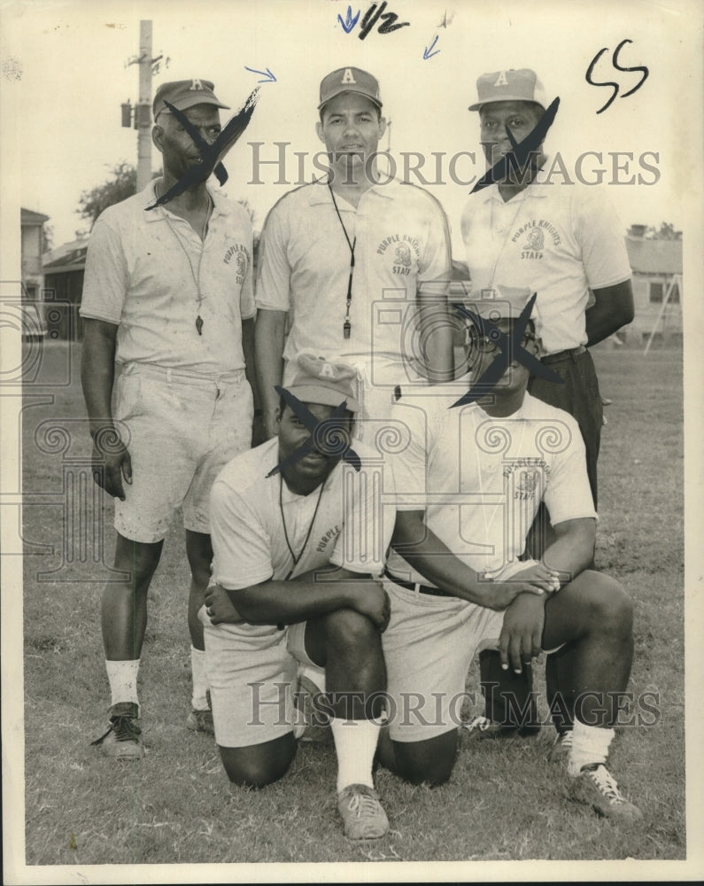 1967 Press Photo St. Augustine High Purple Knights Football Staff, New Orleans- Historic Images