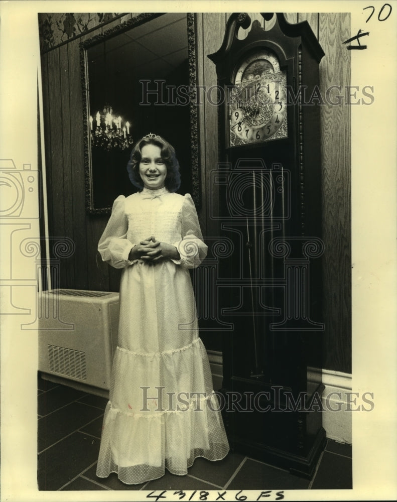 1979 Press Photo Little Queen of Freret, Melissa Esnault, Rehearses - noo15863