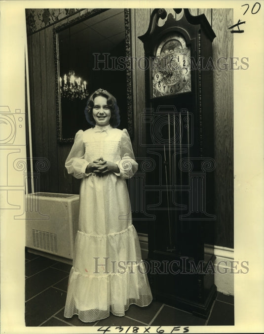1979 Press Photo Little Queen of Freret, Melissa Esnault, Rehearses - noo15863