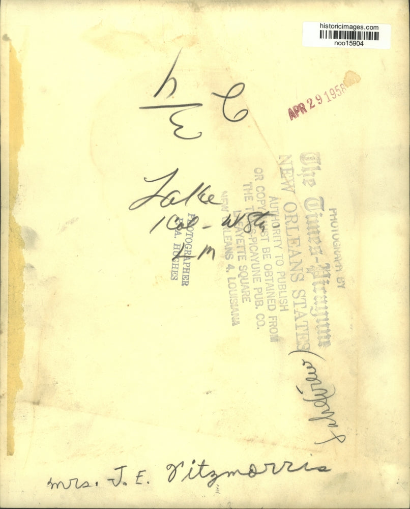 1958 Press Photo Mrs. J.E. Fitzmorris - noo15904