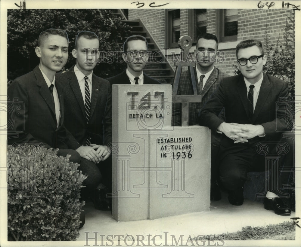 1961 Press Photo Five Tulane university engineering students- Historic Images