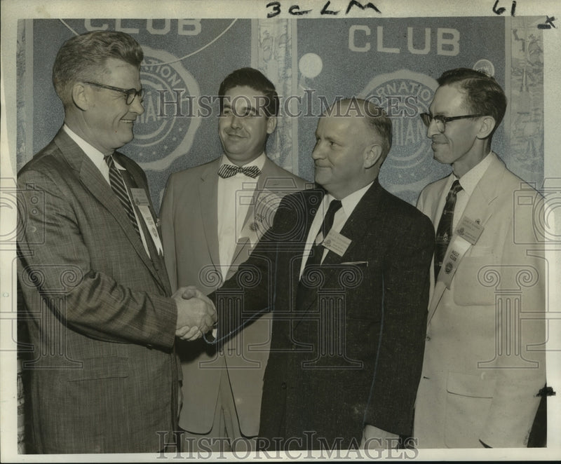 Load image into Gallery viewer, 1957 Press Photo New Civitan International Governor Welcomed, New Orleans
