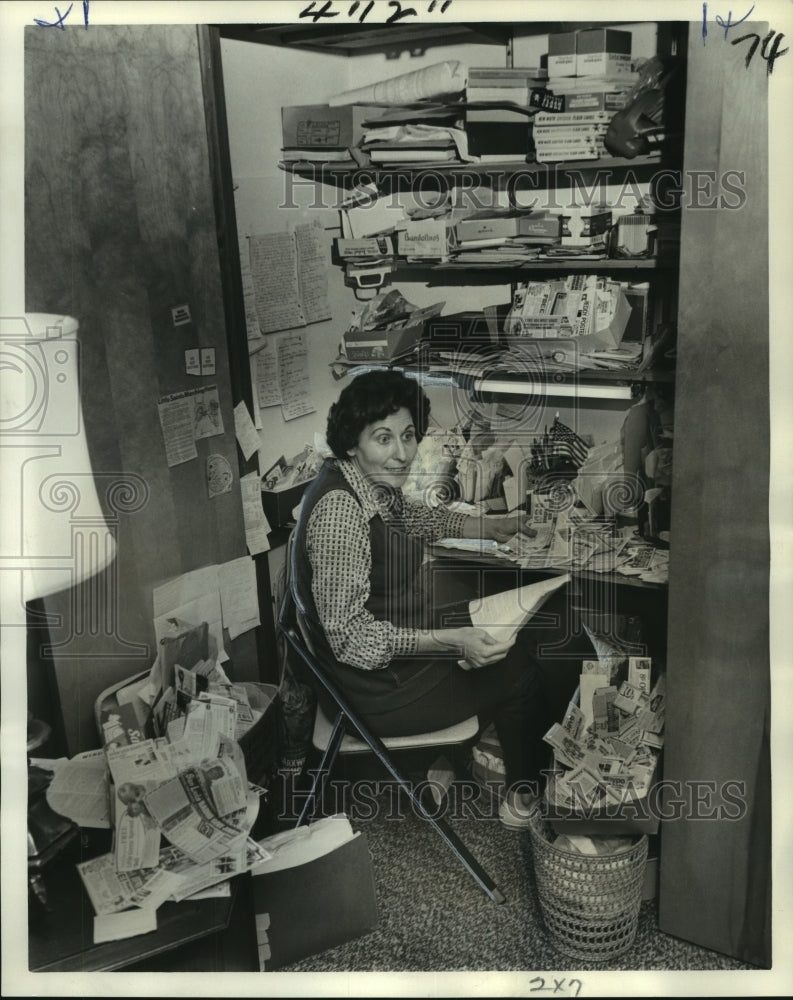 1974 Press Photo National Coupon Exchange Operator Helen Feeney, New Orleans- Historic Images