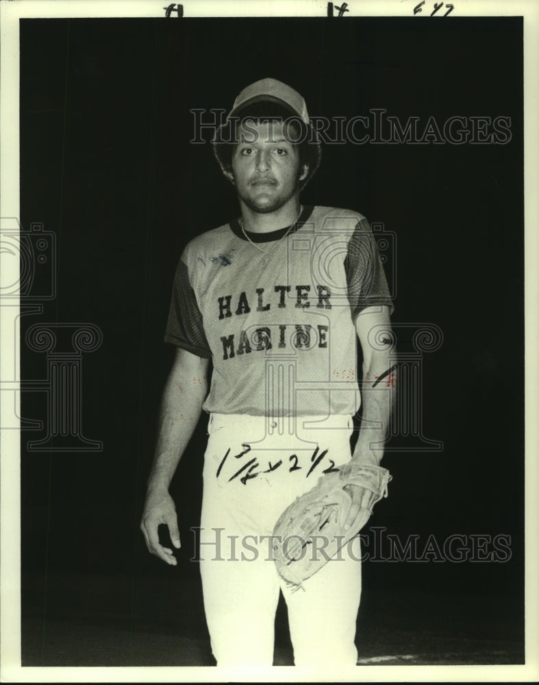 1980 Press Photo Halter Marines Paul Fitch with Baseball Glove - noo16304- Historic Images