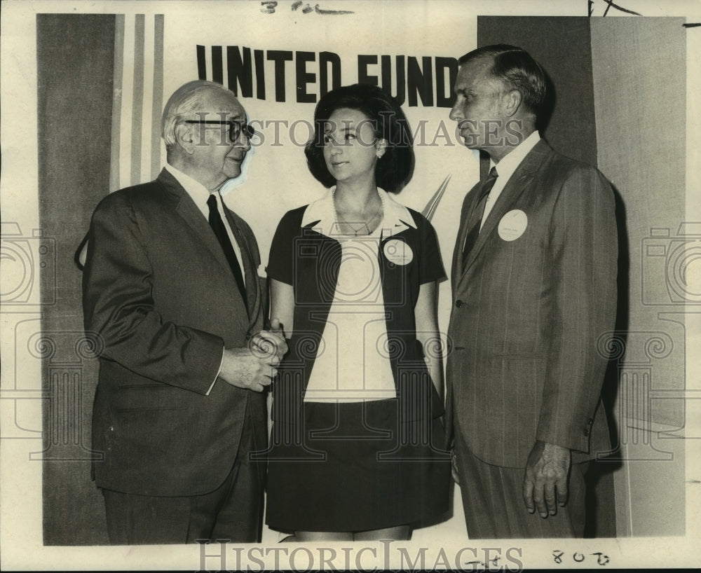 1970 Press Photo United Campaign Business Executives Welcomed, New Orleans- Historic Images