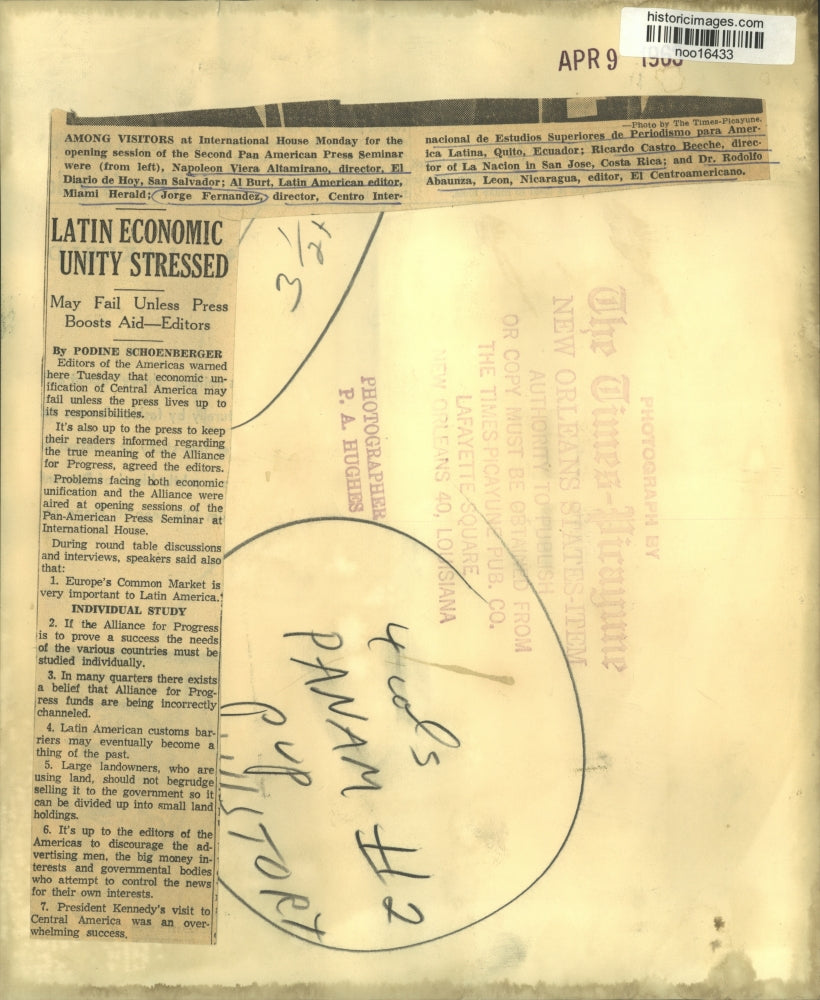 1968 Press Photo Second Pan American Press Seminar, International House