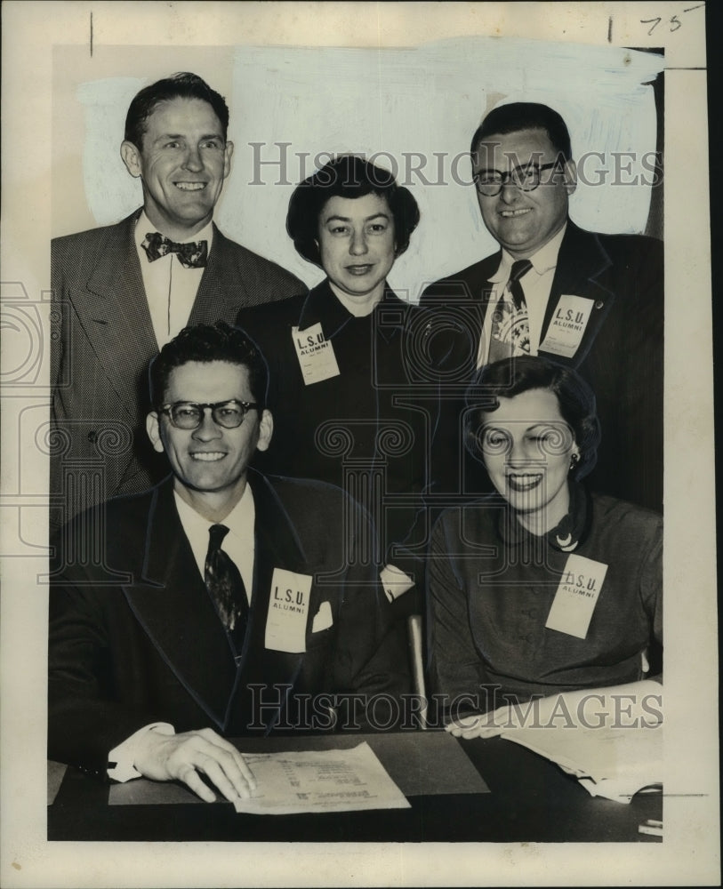 1953 Press Photo Louisiana State University Alumni Federation Officers- Historic Images