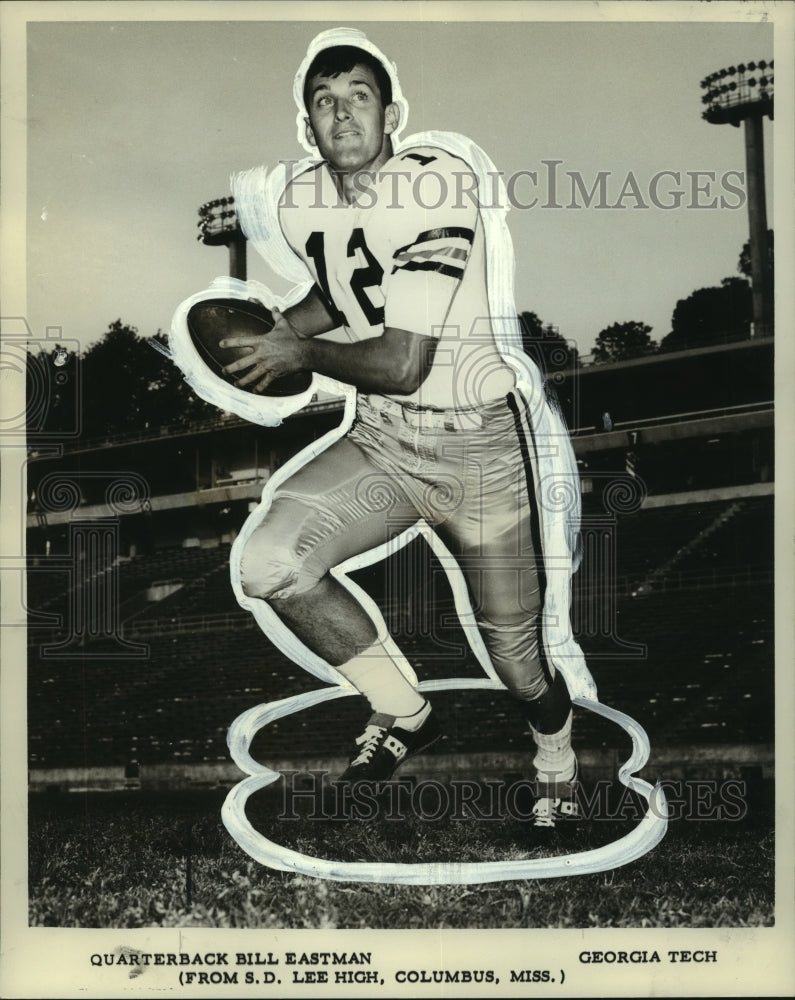 1967 Press Photo Georgia Tech Football Quarterback Bill Eastman - noo16613
