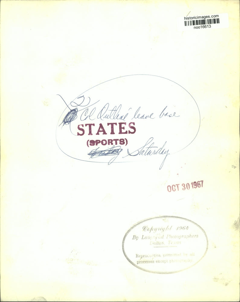 1967 Press Photo Georgia Tech Football Quarterback Bill Eastman - noo16613