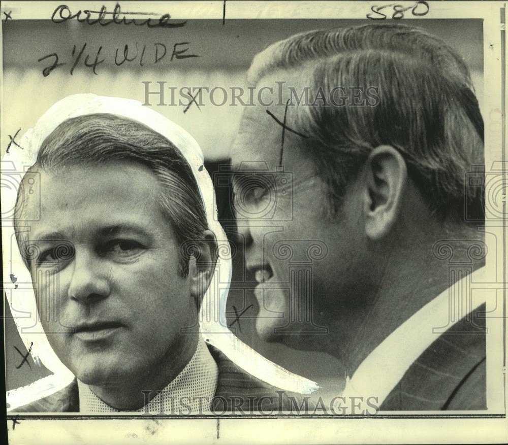 1972 Press Photo Edwin W. Edwards &amp; David C. Treen Gubernatorial  Hopefuls- Historic Images