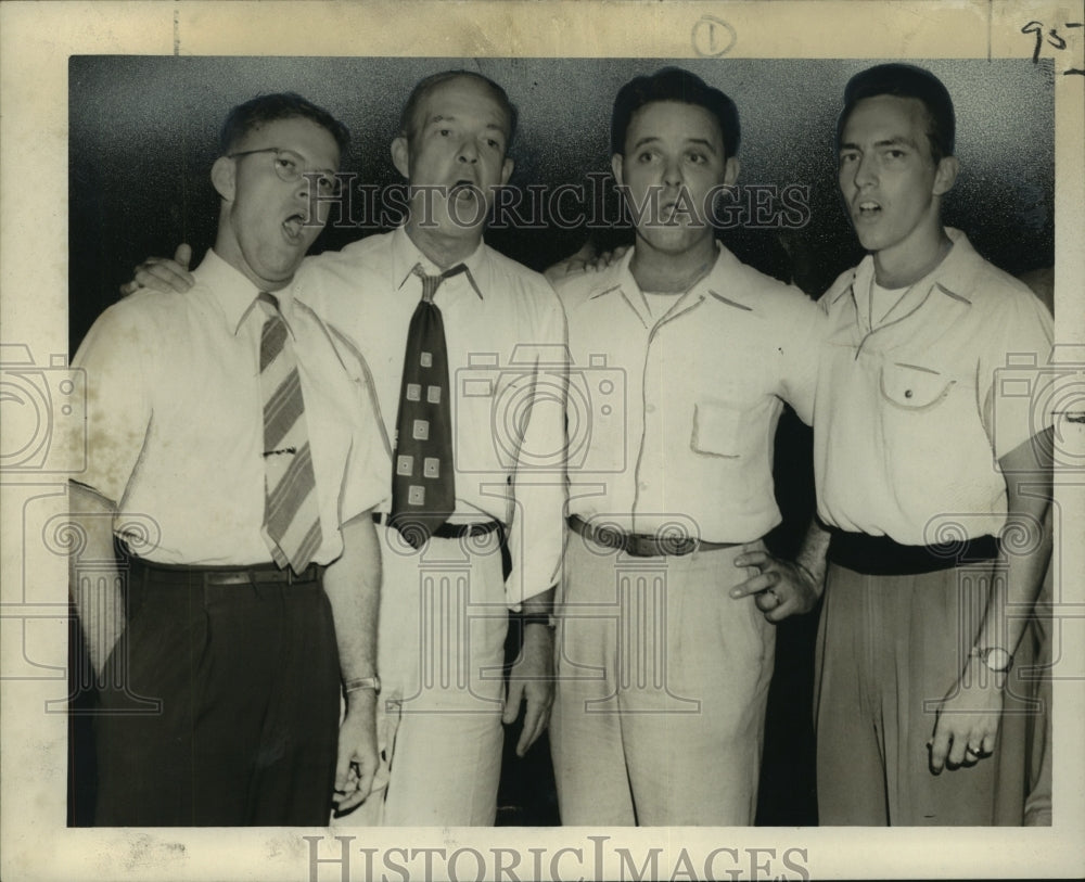 1950 Press Photo Four Men Singing - noo16652