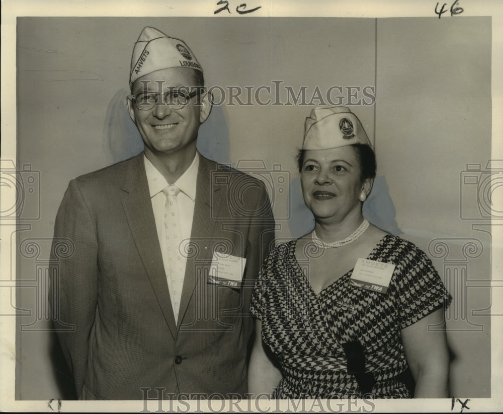 1959 Press Photo New officers, Louisiana American Veterans of World War II