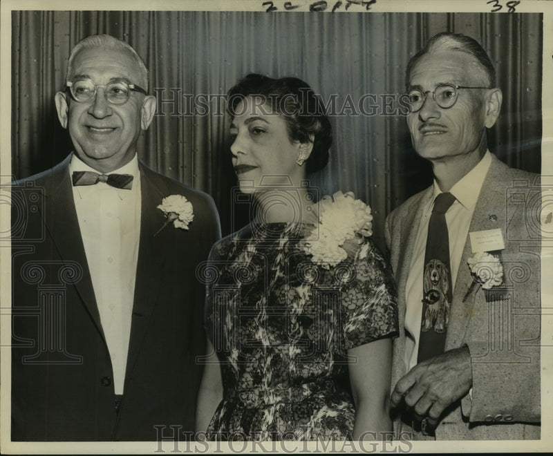 Load image into Gallery viewer, 1959 Press Photo Benevolent Knights of America Officers at Party, New Orleans
