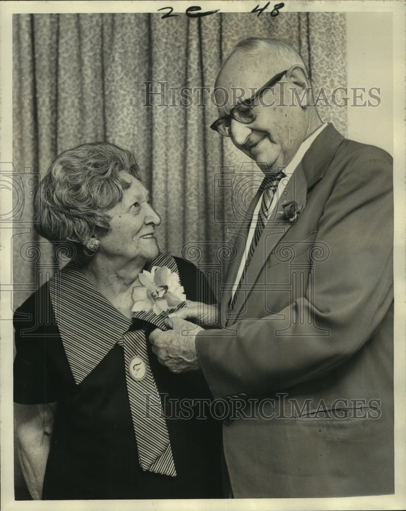 1974 Press Photo Mr. and Mrs. Fred Fisher Sr. Celebrate Their 60th Anniversary
