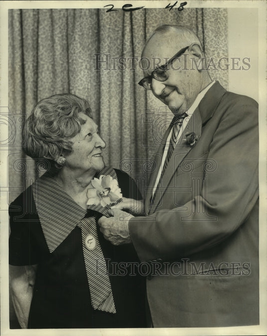 1974 Press Photo Mr. and Mrs. Fred Fisher Sr. Celebrate Their 60th Anniversary