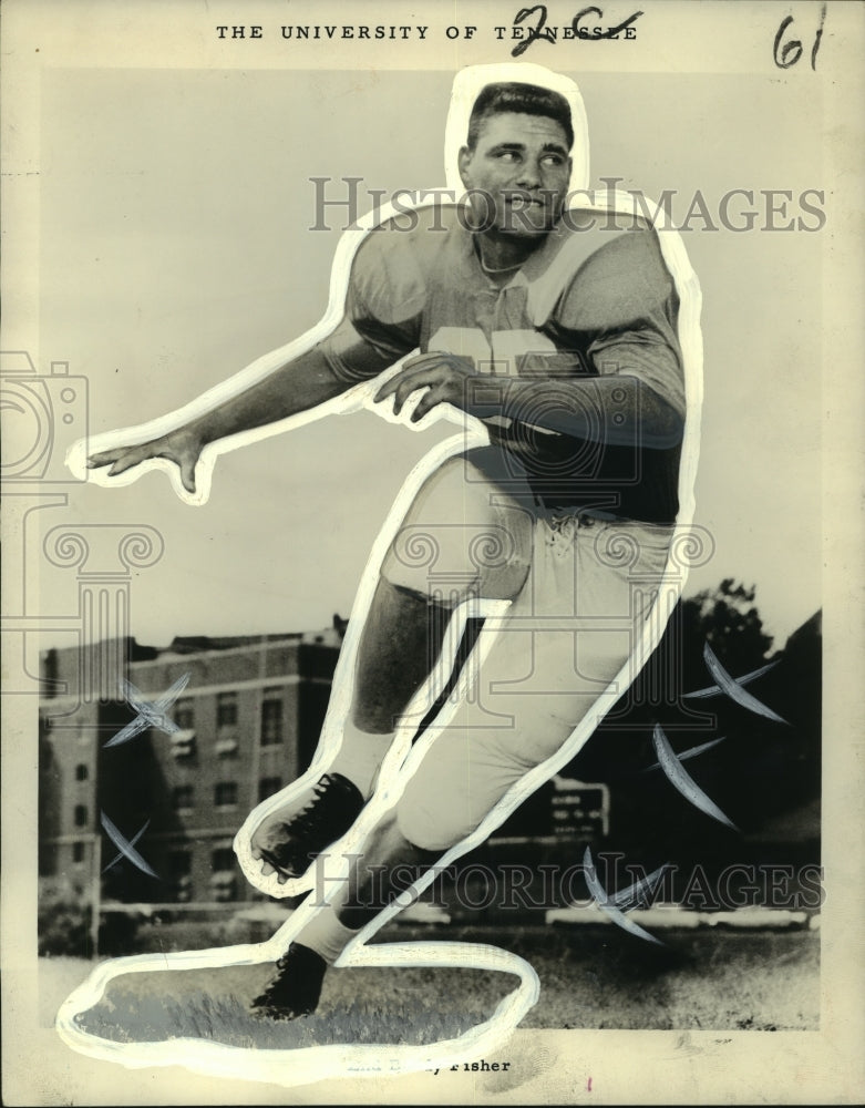Press Photo The University of Tennessee Football Player, Fisher - noo17132- Historic Images