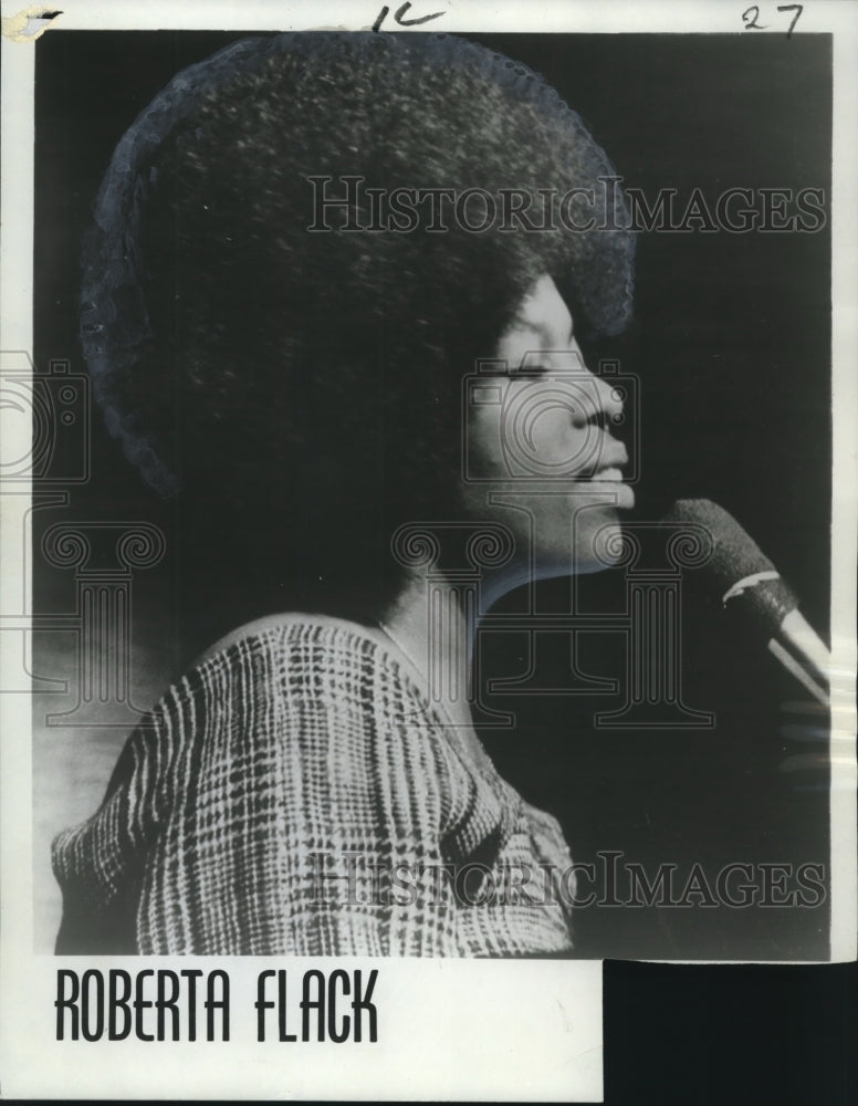 1972 Press Photo Singer Roberta Flack- Historic Images