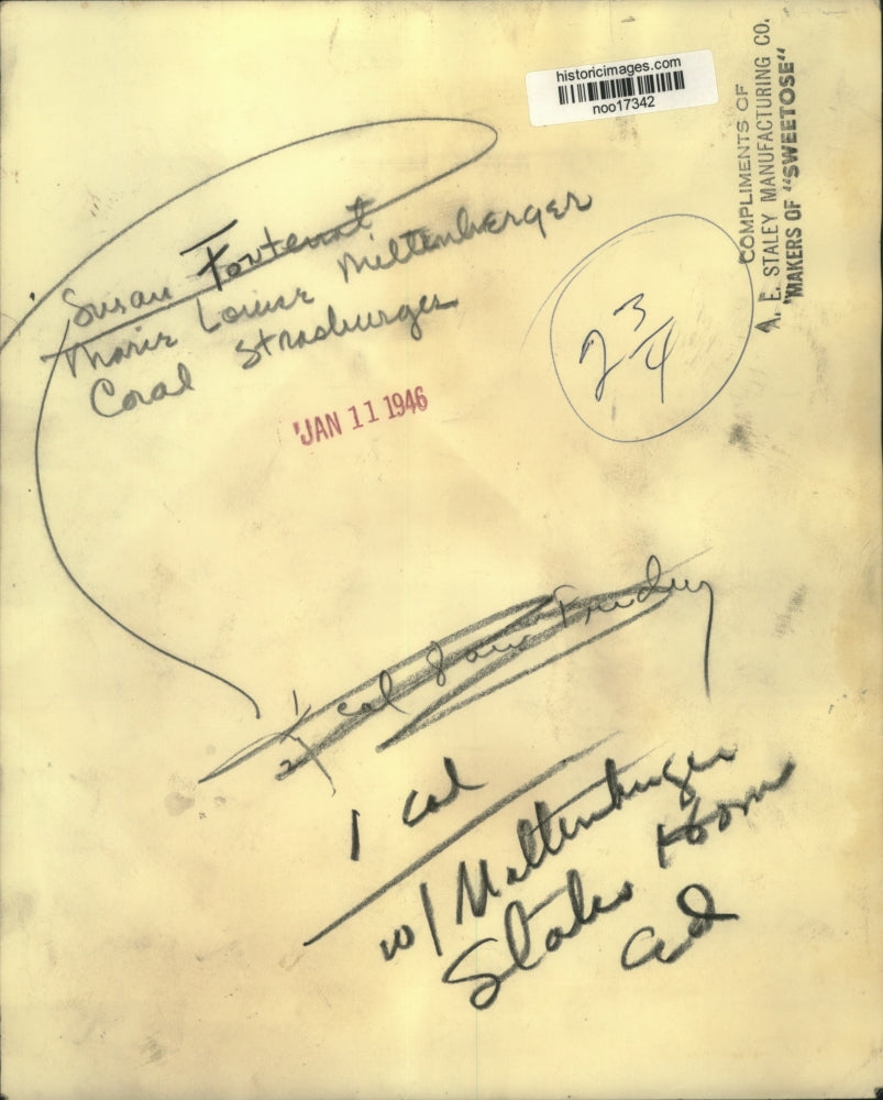 1946 Press Photo Susan Fontenat, Marie Louise Miltenberger, Coral Strasburger