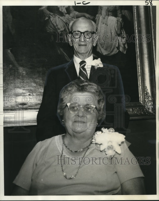 1972 Press Photo Mr. & Mrs. Nic Fossier Celebrate 50th Anniversary, New Orleans- Historic Images