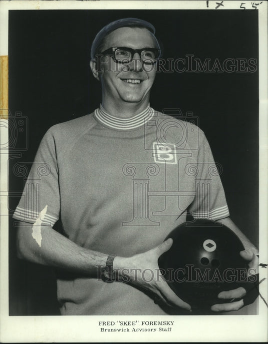 1971 Press Photo Fred "Skee" Foremsky, Brunswick Advisory Staff, Bowling- Historic Images