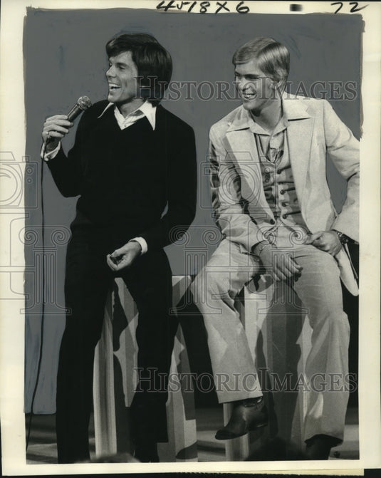 1976 Press Photo John Davidson and Steven Ford on NBC's "The John Davidson Show"