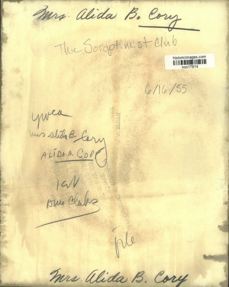 1955 Press Photo Mrs. Alida B. Cory of the Soroptimist Club. - noo17814