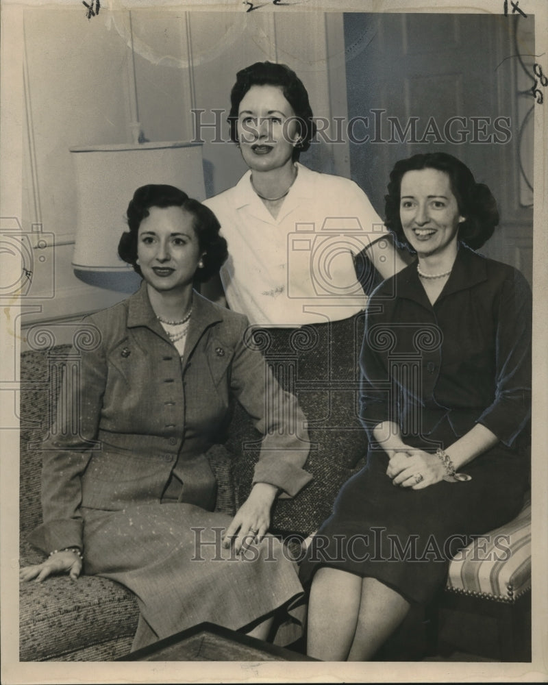 1959 Press Photo Mrs. Charles Friedel, Mrs. Thomspon Dietz & Mrs. Richard Martin