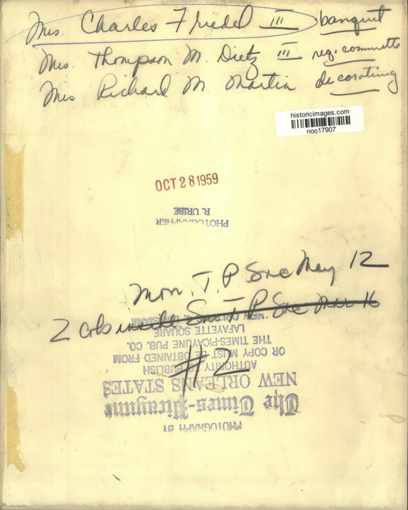 1959 Press Photo Mrs. Charles Friedel, Mrs. Thomspon Dietz & Mrs. Richard Martin