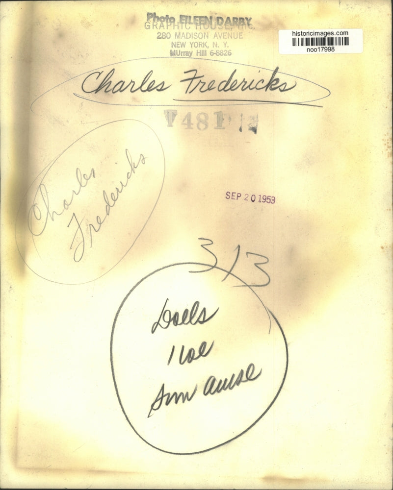 1953 Press Photo Stage actor Charles Fredericks. - noo17998