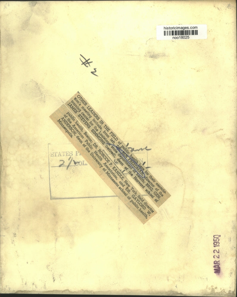 1950 Press Photo Dr. Ben Freedman & retired Brigadier Gen. James Stevens Simmons