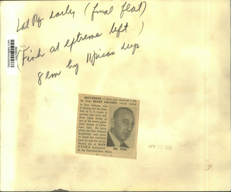 Load image into Gallery viewer, 1956 Press Photo Dave Fink, restaurant owner in Pan-American Motel - noo18099
