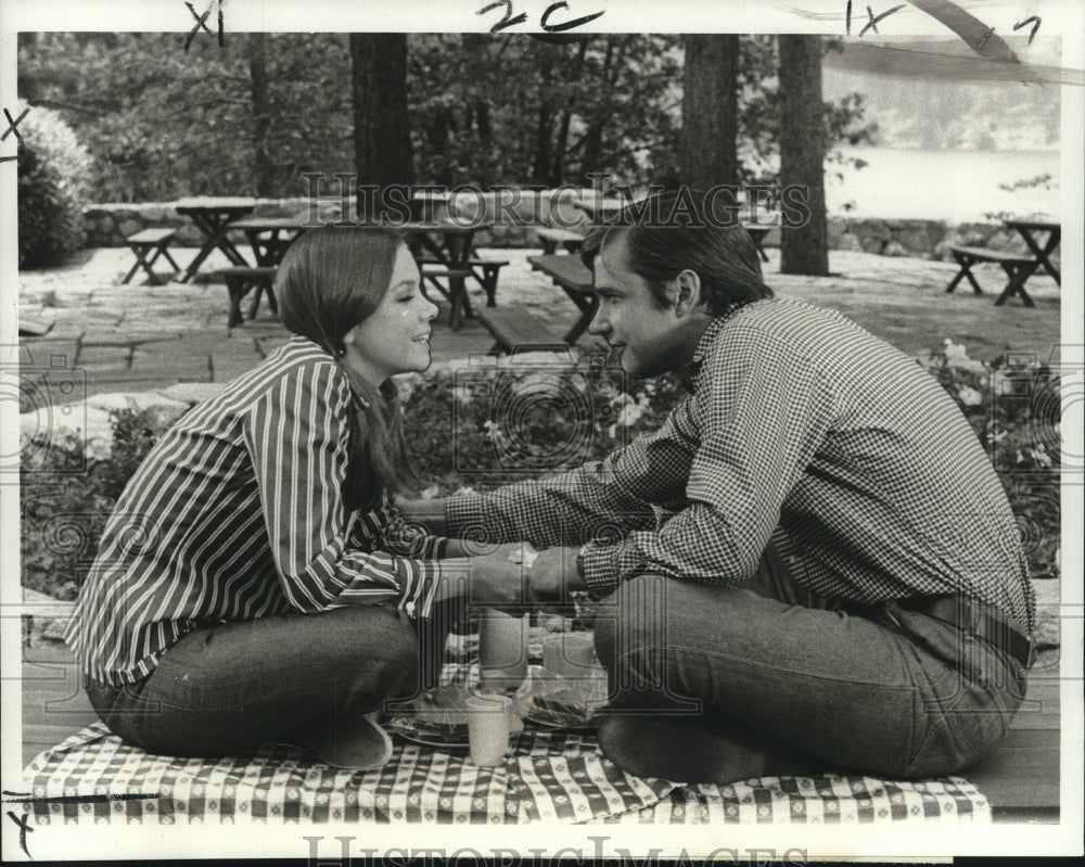 1970 Press Photo Renne Jarrett and John Fink in NBC-TV&#39;s &quot;Nancy&quot;- Historic Images