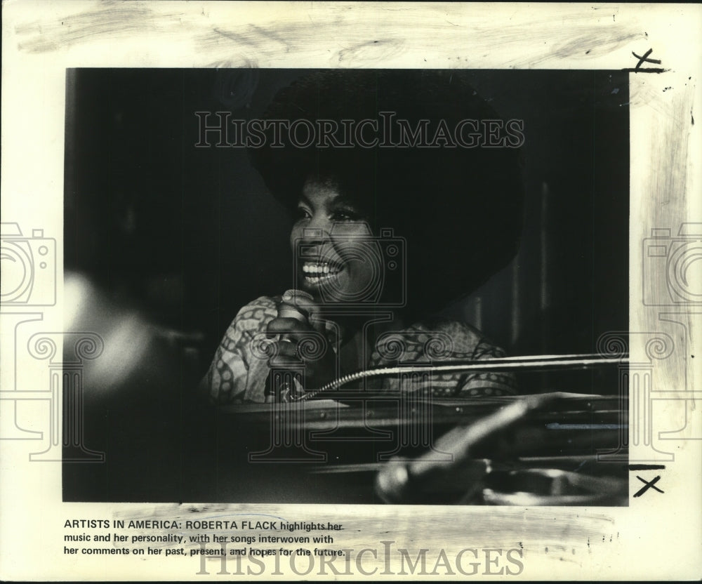 1972 Press Photo Singer Roberta Flack- Historic Images