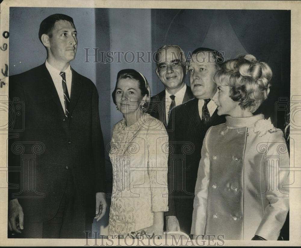 1966 Press Photo Dan Fontaine with New Orleans Speech and Hearing Center leaders