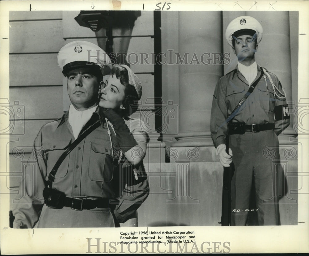 1956 Press Photo Olivia De Havilland & John Forsythe- The Ambassador's Daughter