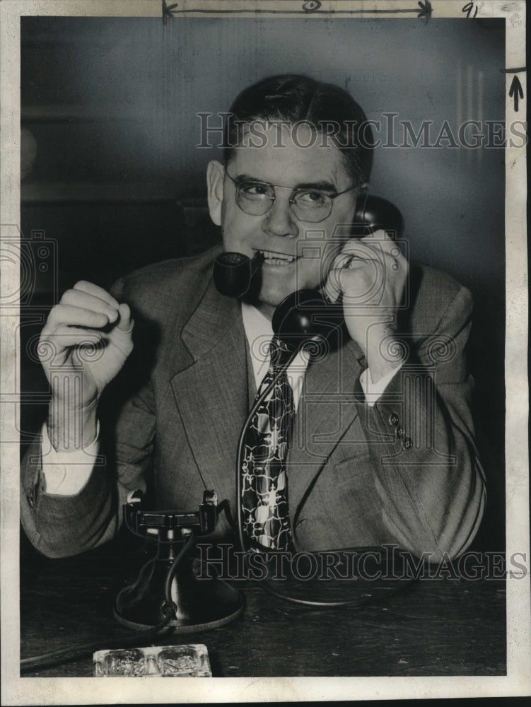 Load image into Gallery viewer, 1949 Press Photo Candidate for Council T. S. "Steve" Fitzpatrick, New Orleans

