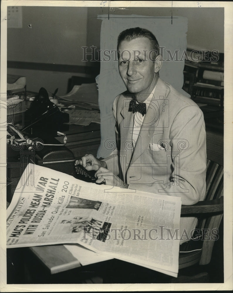 1951 Press Photo William H. Fitzpatrick, Editor of the New Orleans States