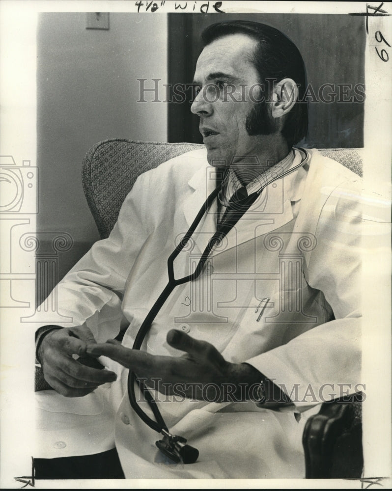 1973 Press Photo Doctor/Lawyer Dr. Charles J. Ganucheau, Harahan - noo18855