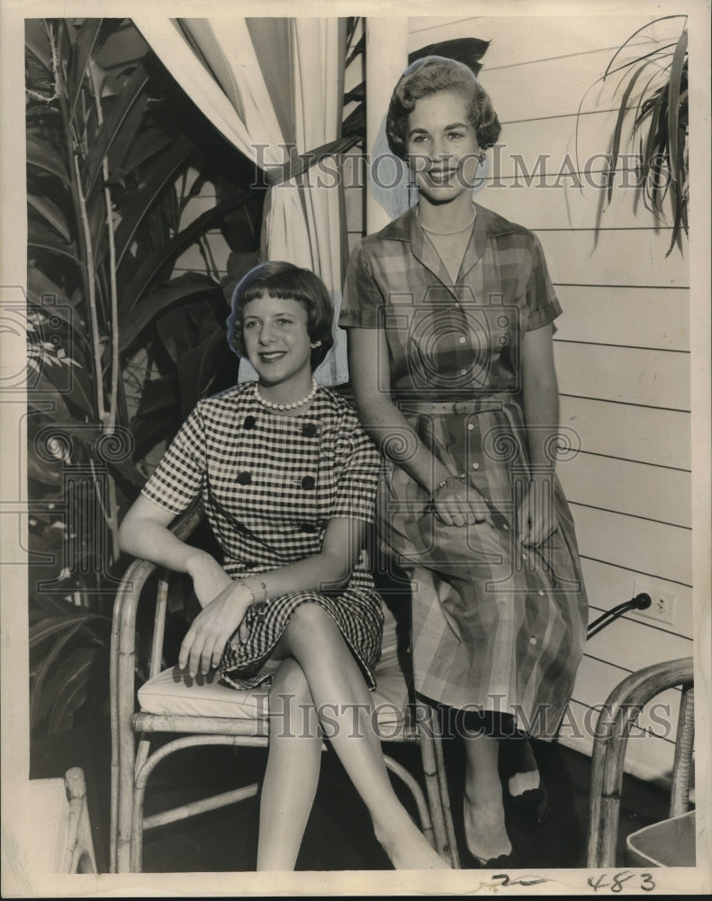 1960 Press Photo Miss Mapes Dodge Visits Miss Claudia Fitz-Hugh, New Orleans