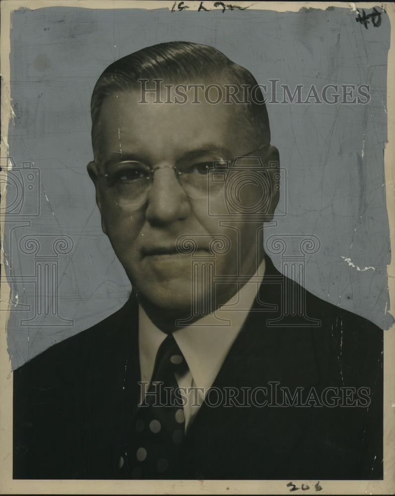 1955 Press Photo George E. Flettrich, President, Merchants Coffee Company