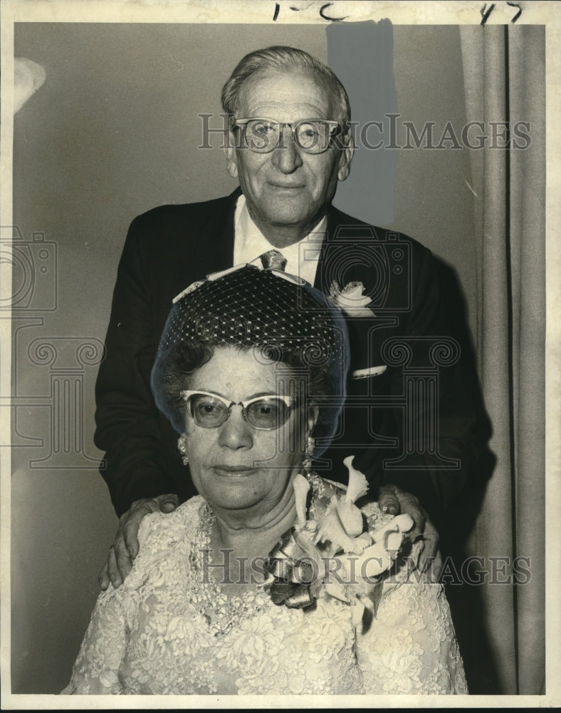 1971 Press Photo Mr. and Mrs. Peter Gagliano celebrate 50th wedding anniversary- Historic Images