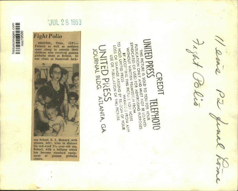 Load image into Gallery viewer, 1953 Press Photo Polio- Children Receive Shots at Stonewall Jackson School
