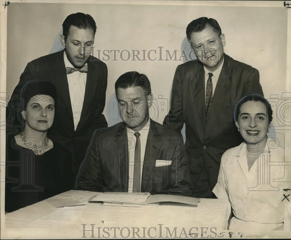 1960 Press Photo Five new officers of the New Orleans Heart Council - noo19602