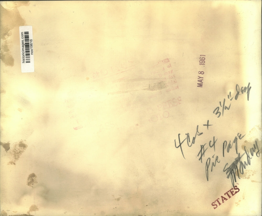 1961 Press Photo Russell Sage College President Kicks in Exercise Test, New York