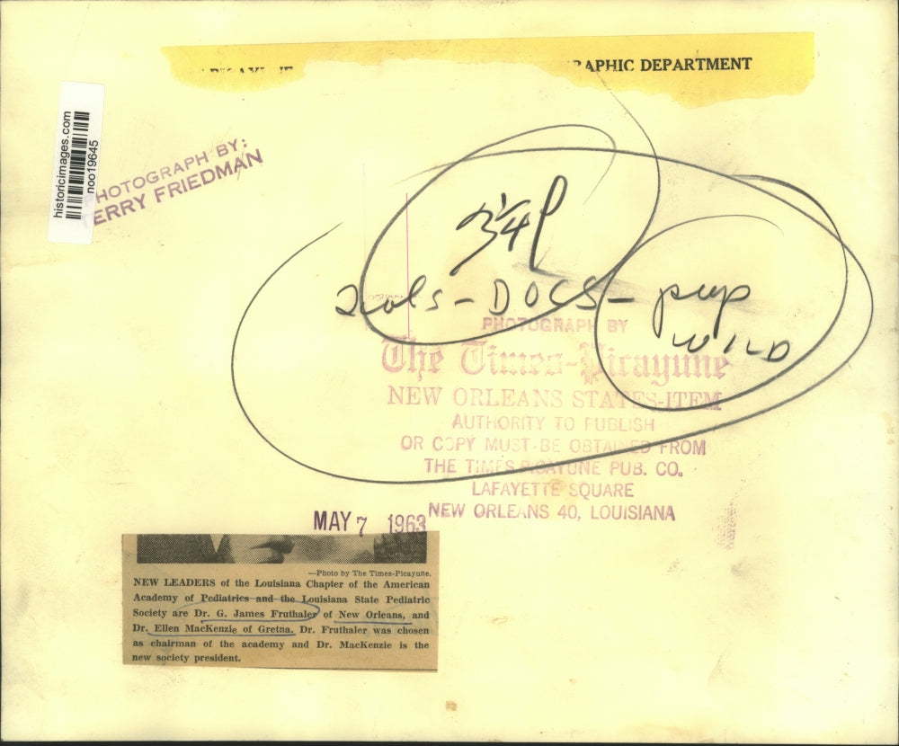 1963 Press Photo New leaders of American Academy of Pediatrics in Louisiana