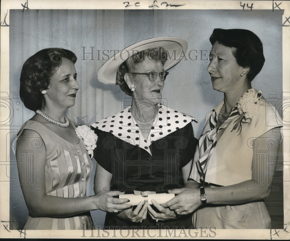 1955 Press Photo Orleans parish unit of the American Cancer Society Meeting