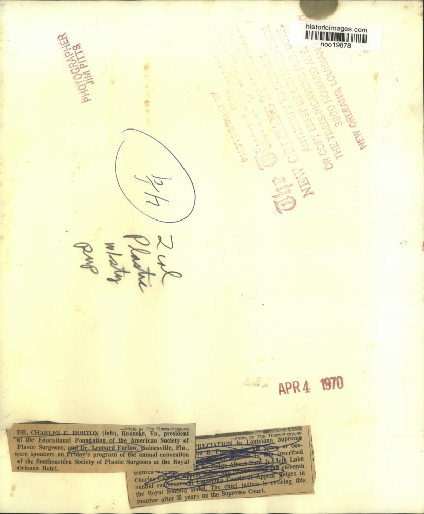 1970 Press Photo Southeastern Society of Plastic Surgeons Conventioneers