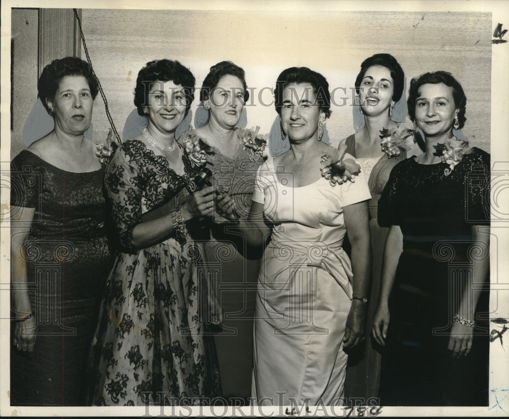 1959 Press Photo Officers of the Fraya Social Club At Lenfant&#39;s Restaurant