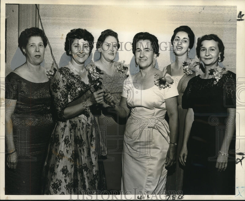 Load image into Gallery viewer, 1959 Press Photo Officers of the Fraya Social Club At Lenfant's Restaurant

