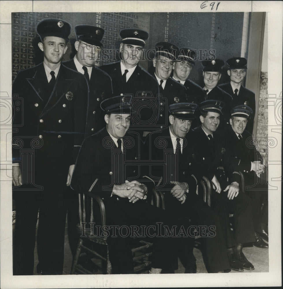 1955 Press Photo Honored Firefighters From the Lele Convalescent Home Fire